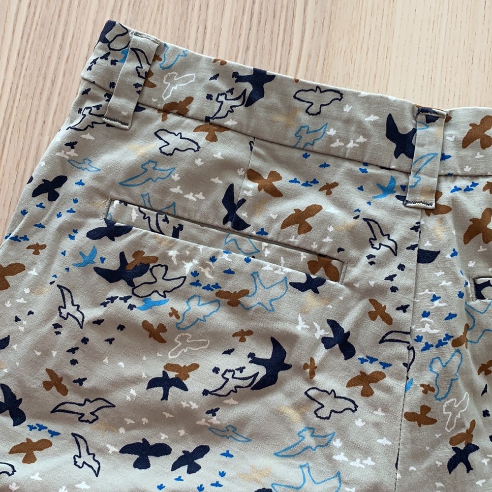 Patagonia Women's Bird Print Shorts - Beige and Blue - Picture 4 of 10